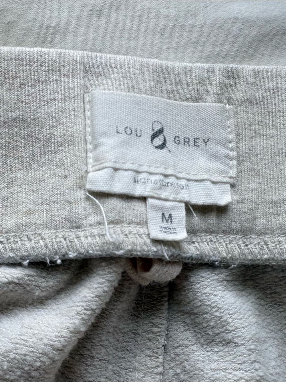 Lou & Grey Cream Elastic Waist Drawstring Lounge Shorts - Picture 7 of 7